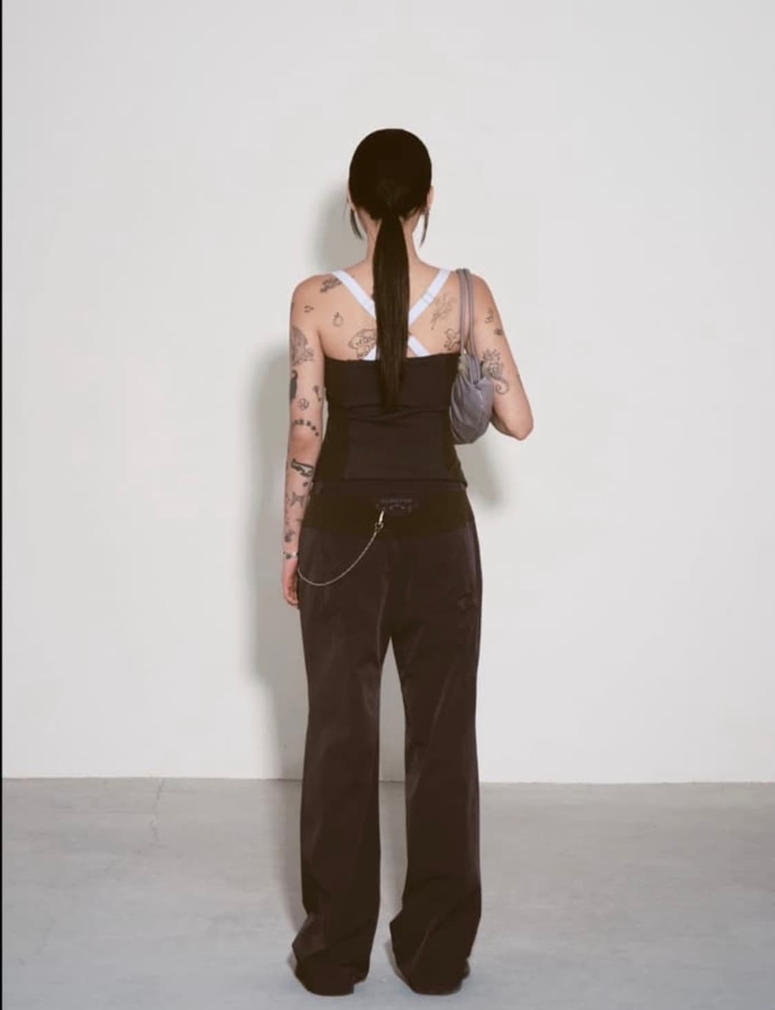 미스치프 아일렛 패널드 팬츠 블랙 상품이미지5