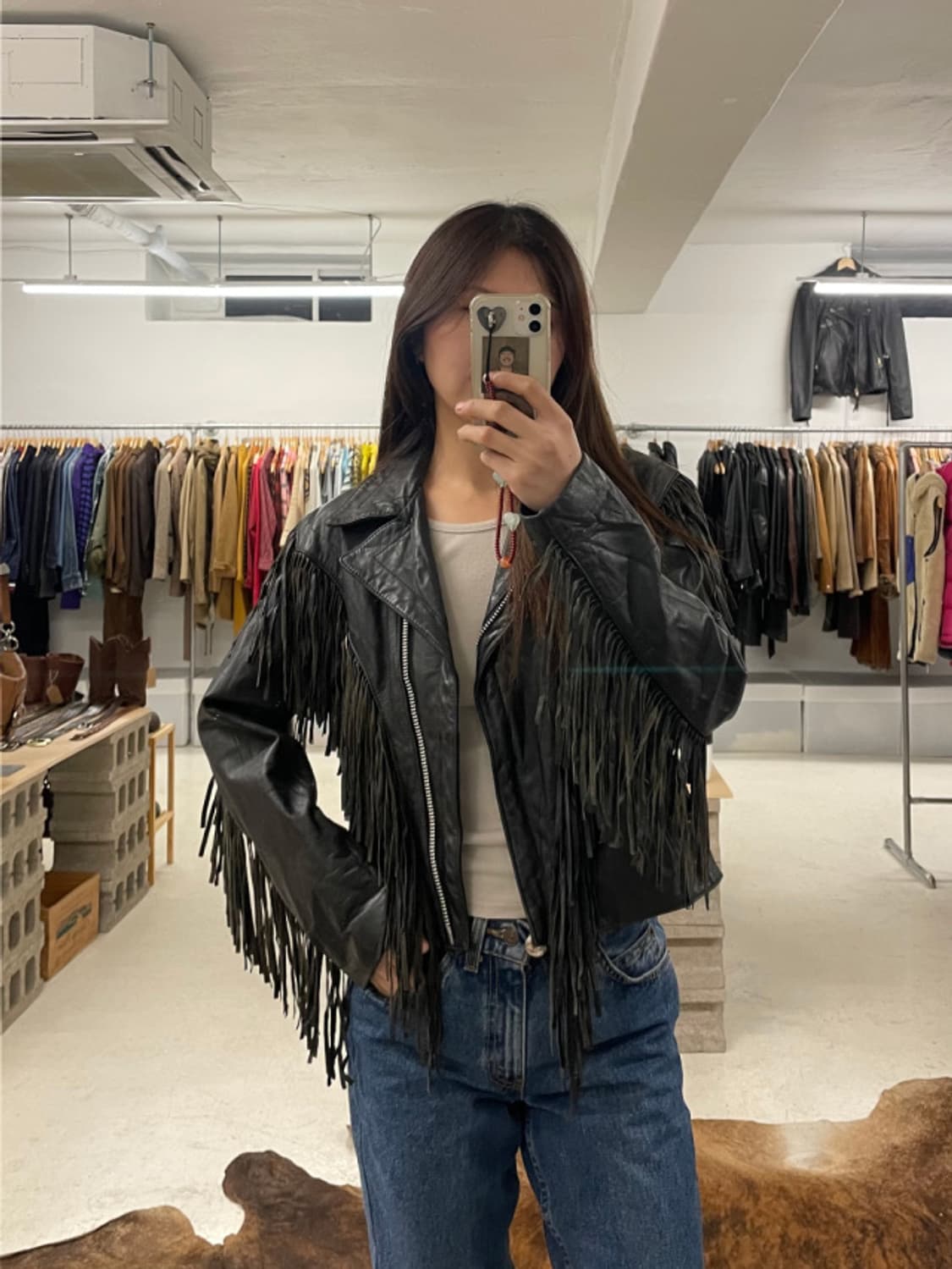 시즌오프🌞 VTG concho fringe rider jacket 상품이미지1