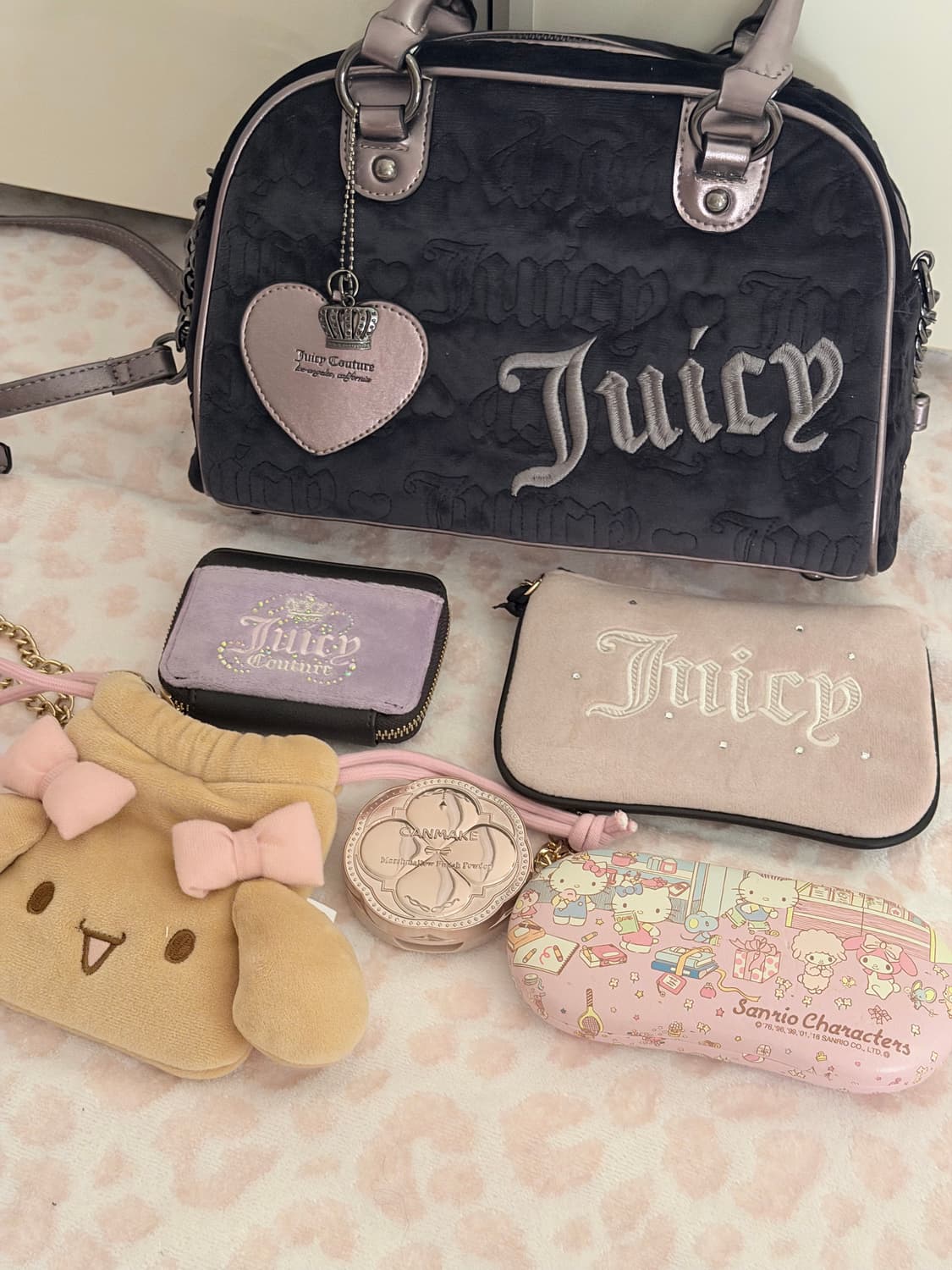 쥬시꾸뛰르 블랙하트 가방 빈티지 갸루 핀터깔 상품이미지6