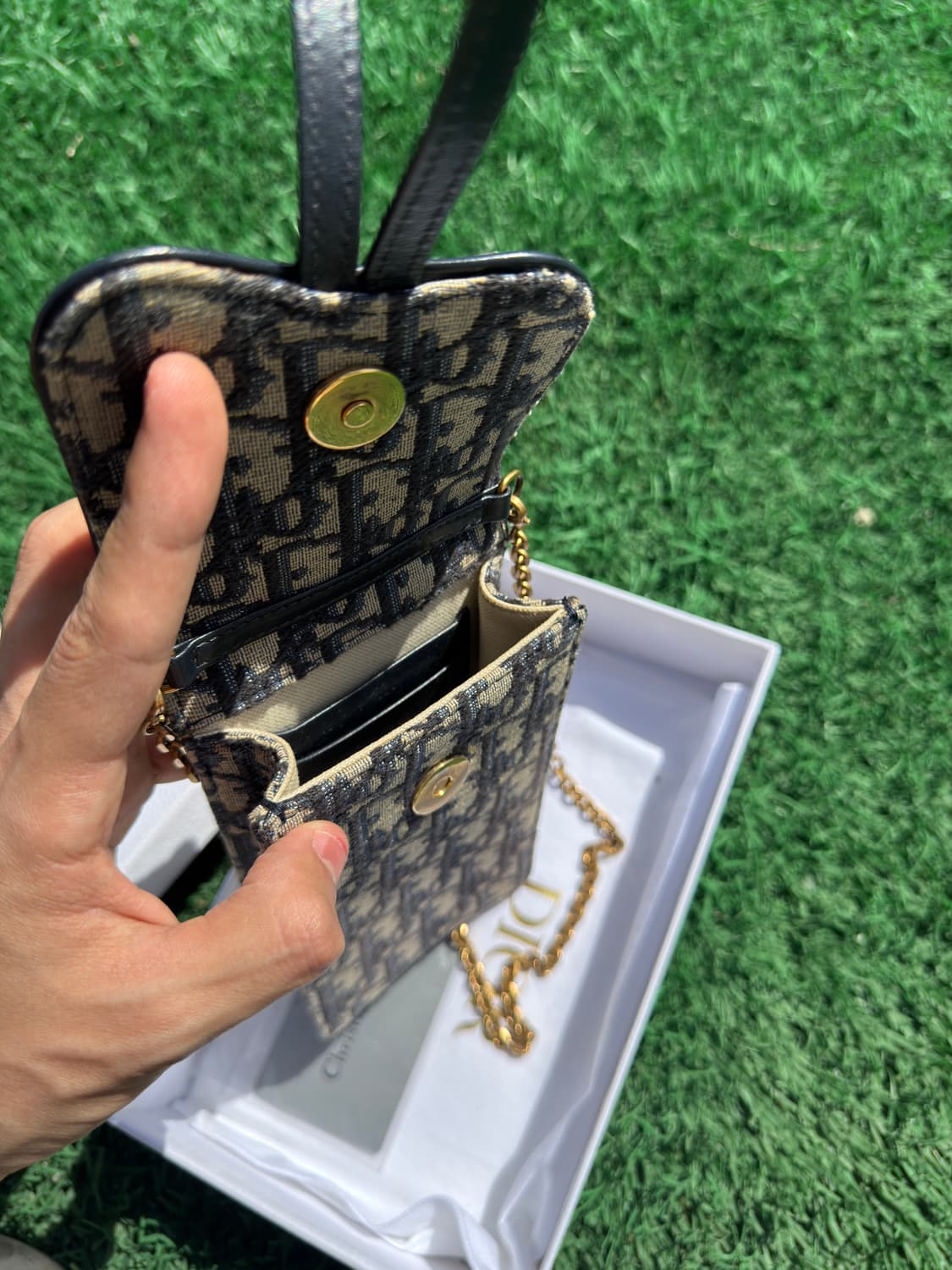 디올 오블리크 버티컬 폰 홀더백 상품이미지2