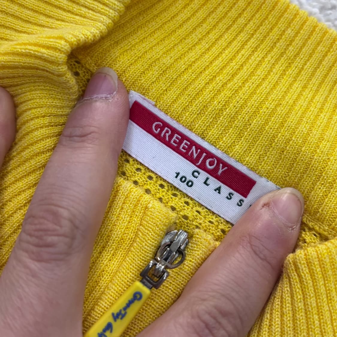 100 그린조이 여성 니트 반집업 조끼 0319E 상품이미지3