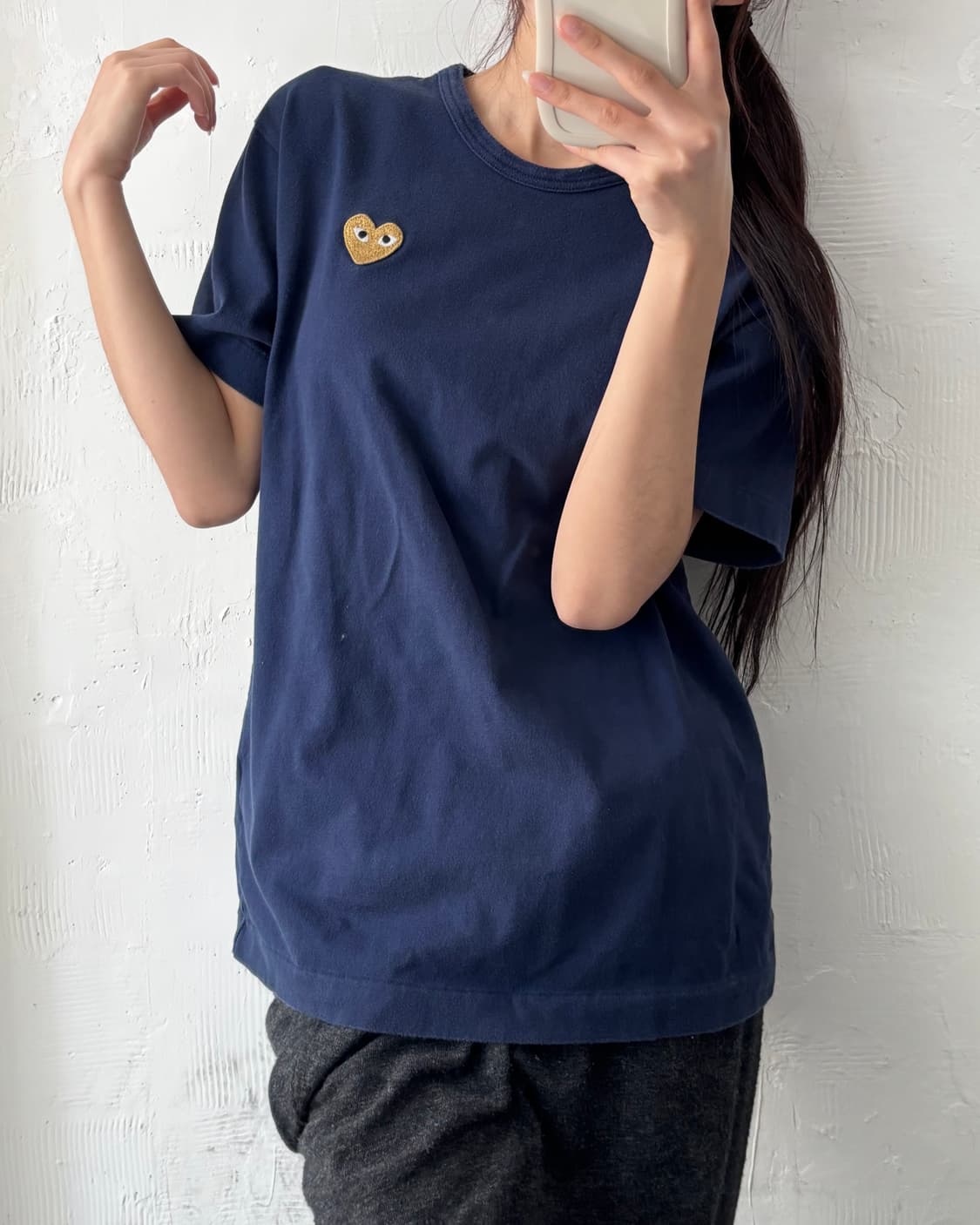 COMMEdesGARCONS 꼼데가르송 골드와펜 네이비컬러 티셔츠 상품이미지2