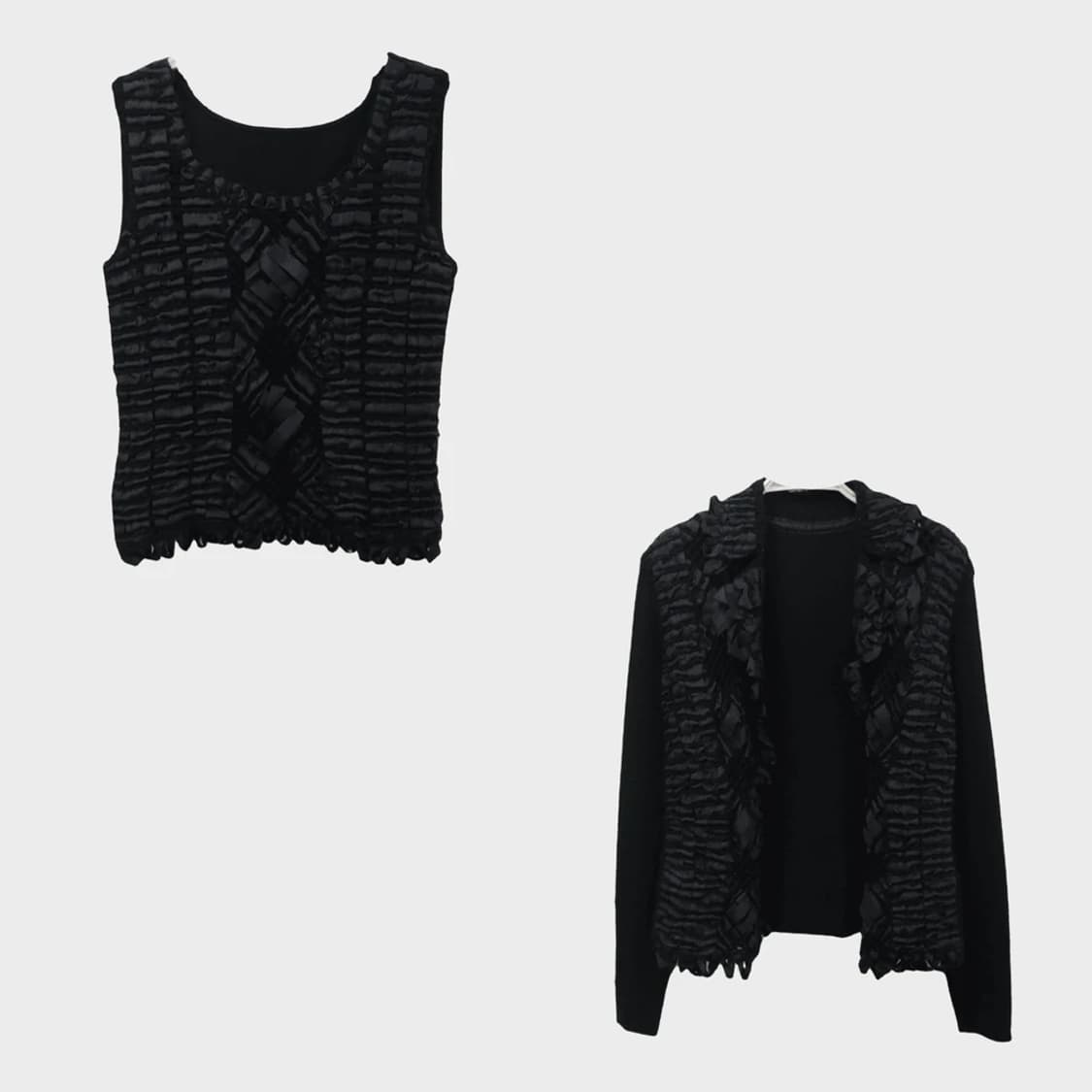 스피치오 BY  이세이미야케 슬리브리스 자켓 셋업 67221 상품이미지1