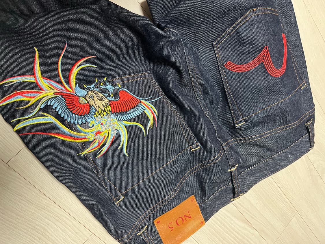 EVISU No.5 피닉스 자수 생지 데님(30-31) 상품이미지1