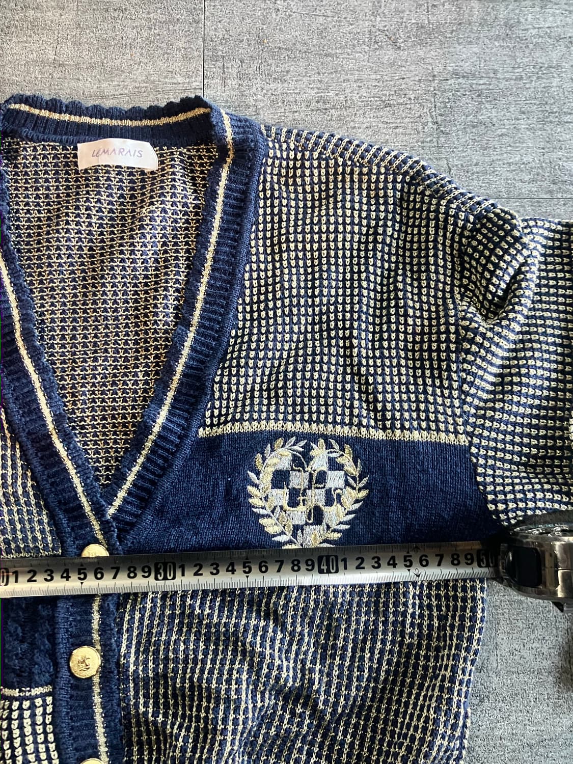 일본빈티지 Lemvrvis 올드스쿨아메카지 혁오풍 프레피룩 아방핏 가디건 상품이미지2