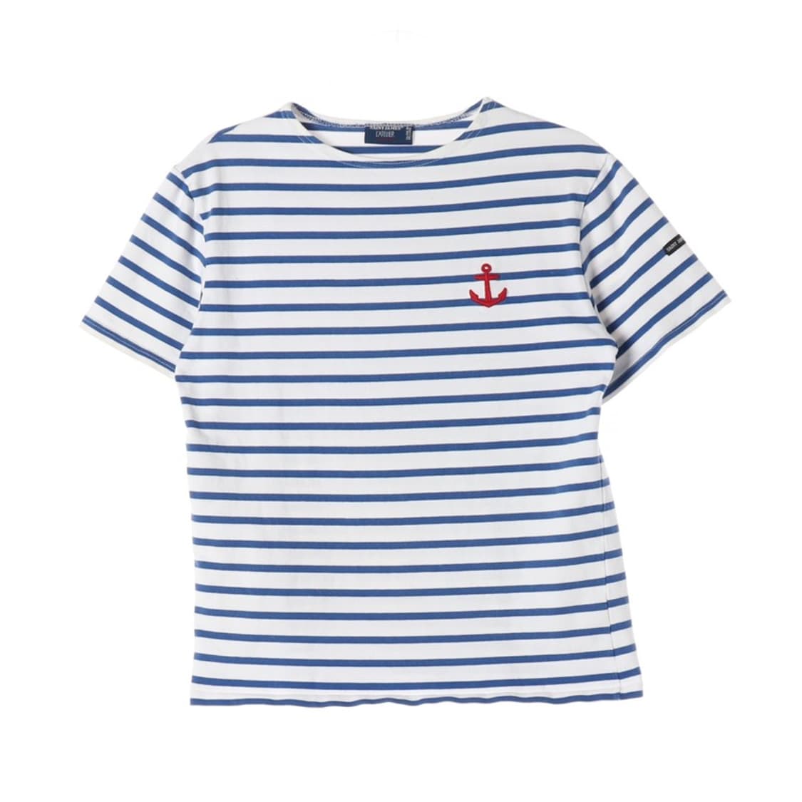 세인트제임스 닻 자수 마린 스트라이프 티 S 상품이미지1