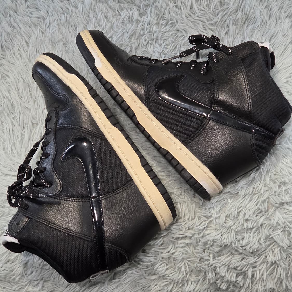 3w-2:나이키 덩크 스카이 하이 블랙 (23.5cm)-키높이6cm 상품이미지8