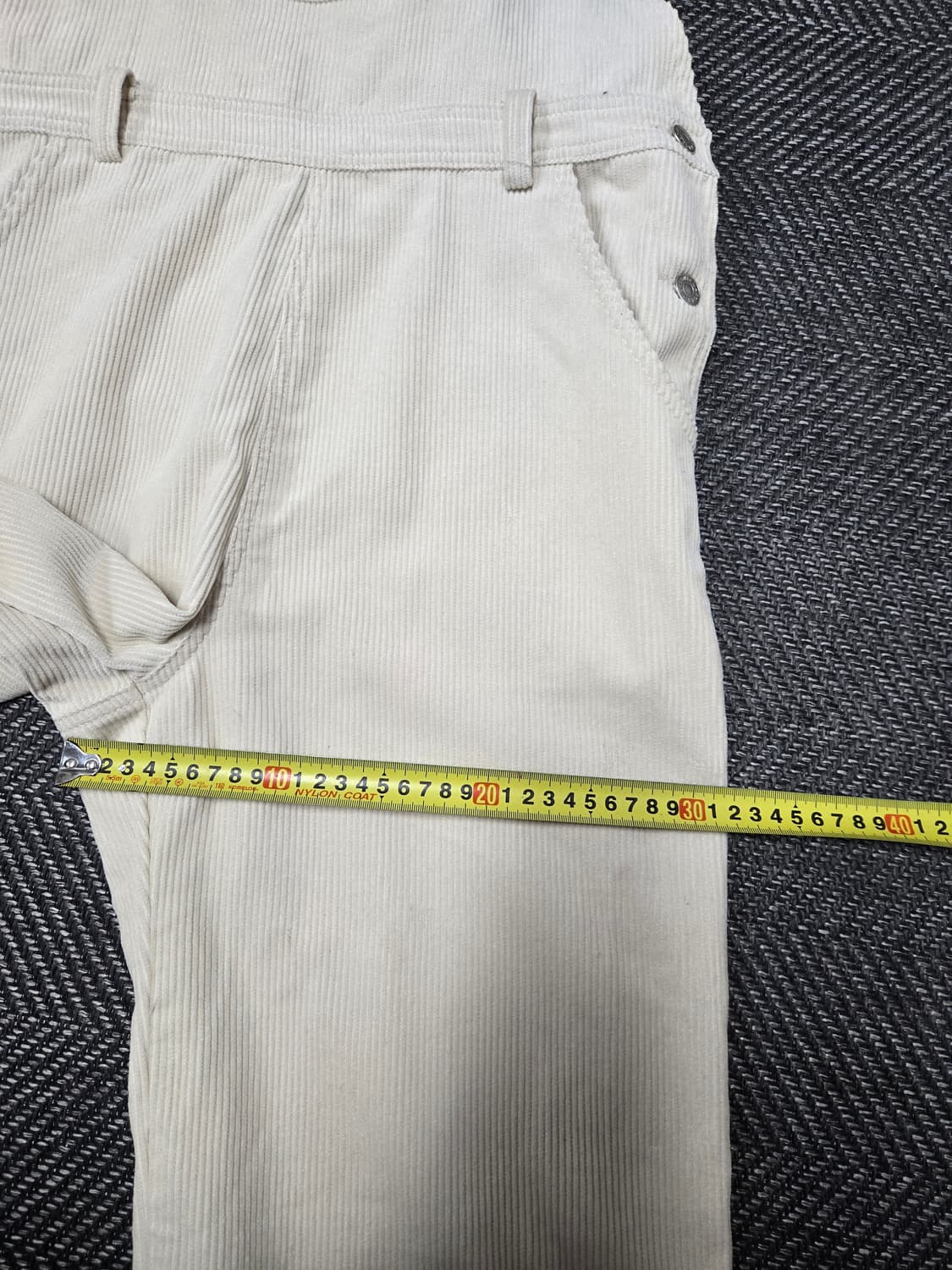 마가린핑거스 리본 코듀로이 오버롤 아이보리 점프수트 상품이미지6