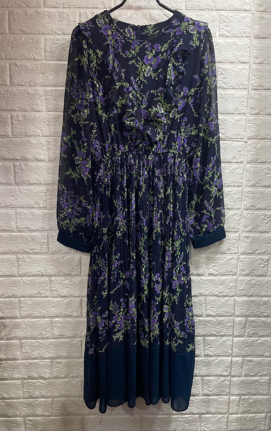 SATIN 샤틴 플라워 쉬폰 롱원피스 데이트룩하객룩 상품이미지1