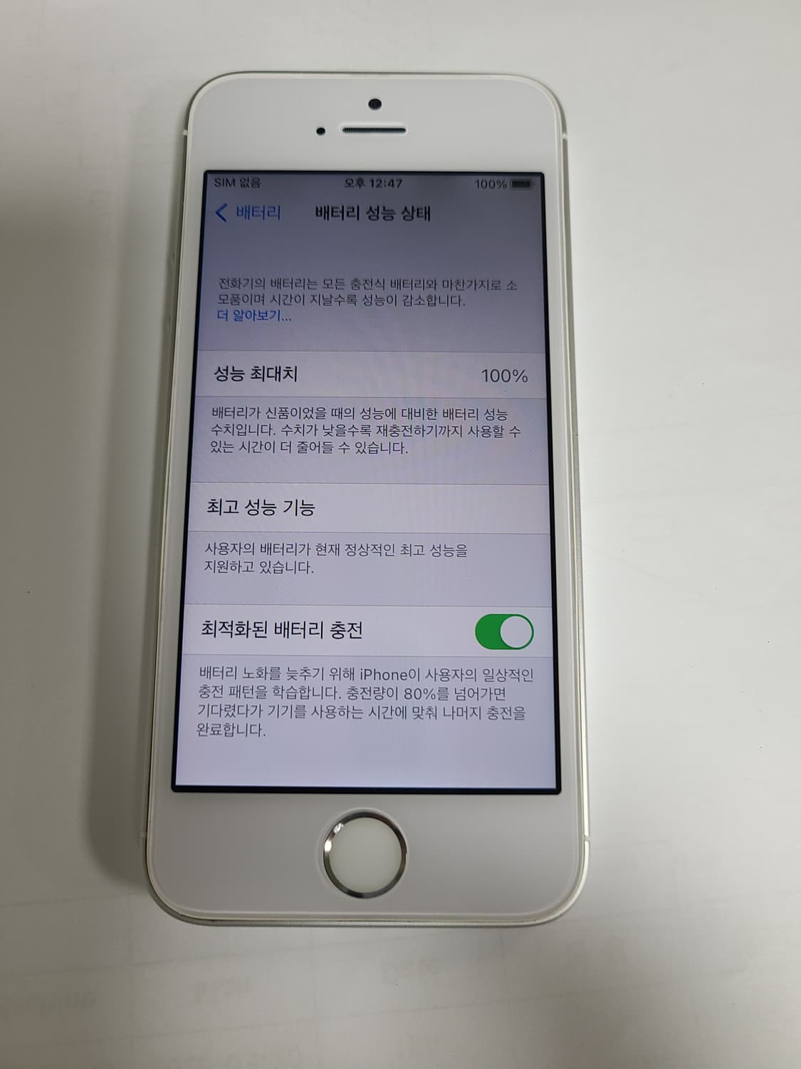 아이폰se1 실버 16G 배터리100 상품이미지1