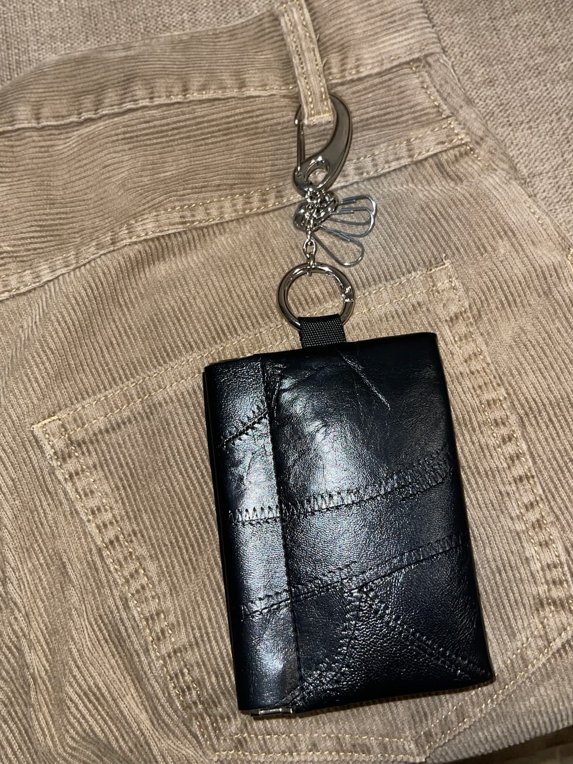뱀피 가죽 키링 미니 지갑 자석 카드지갑  상품이미지9