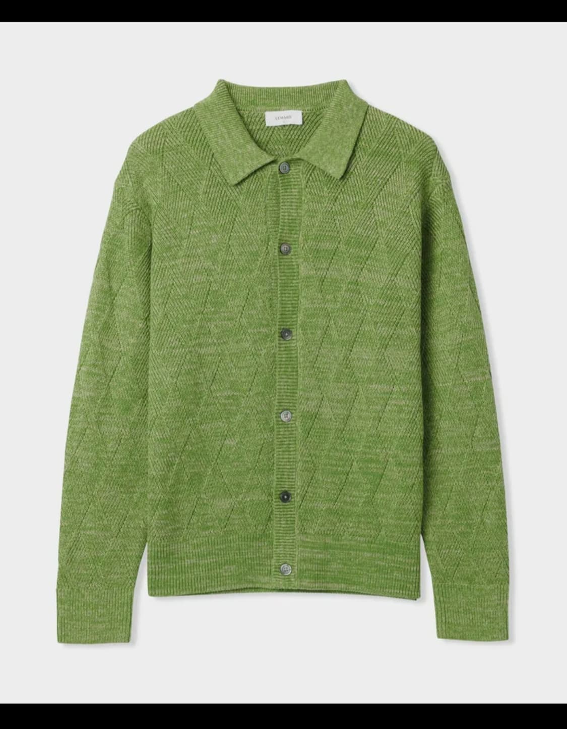 르마드 카라 니트 가디건 상품이미지1