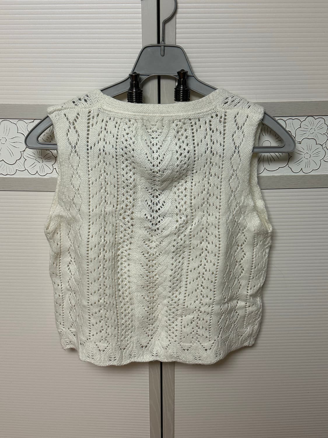 급처(착샷O) 빈티지 아이보리 니트 베스트 모리걸st 상품이미지5