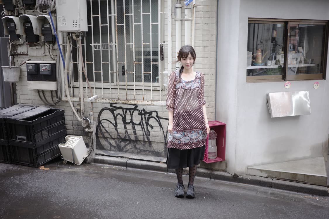 Winebrown dot blouse 상품이미지2
