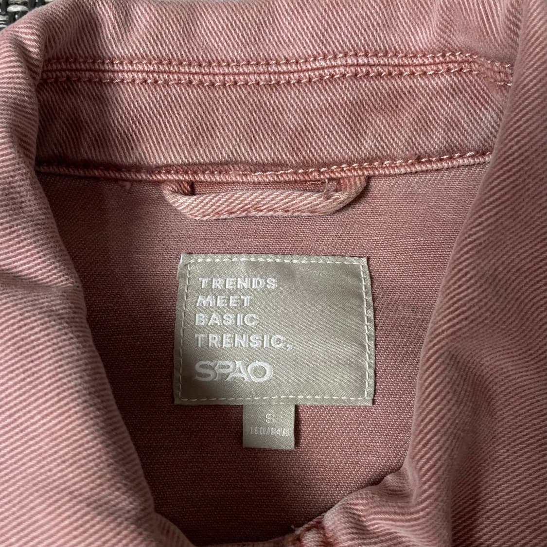 스파오 인디핑크 투포켓 크롭 데님 자켓 S 상품이미지4