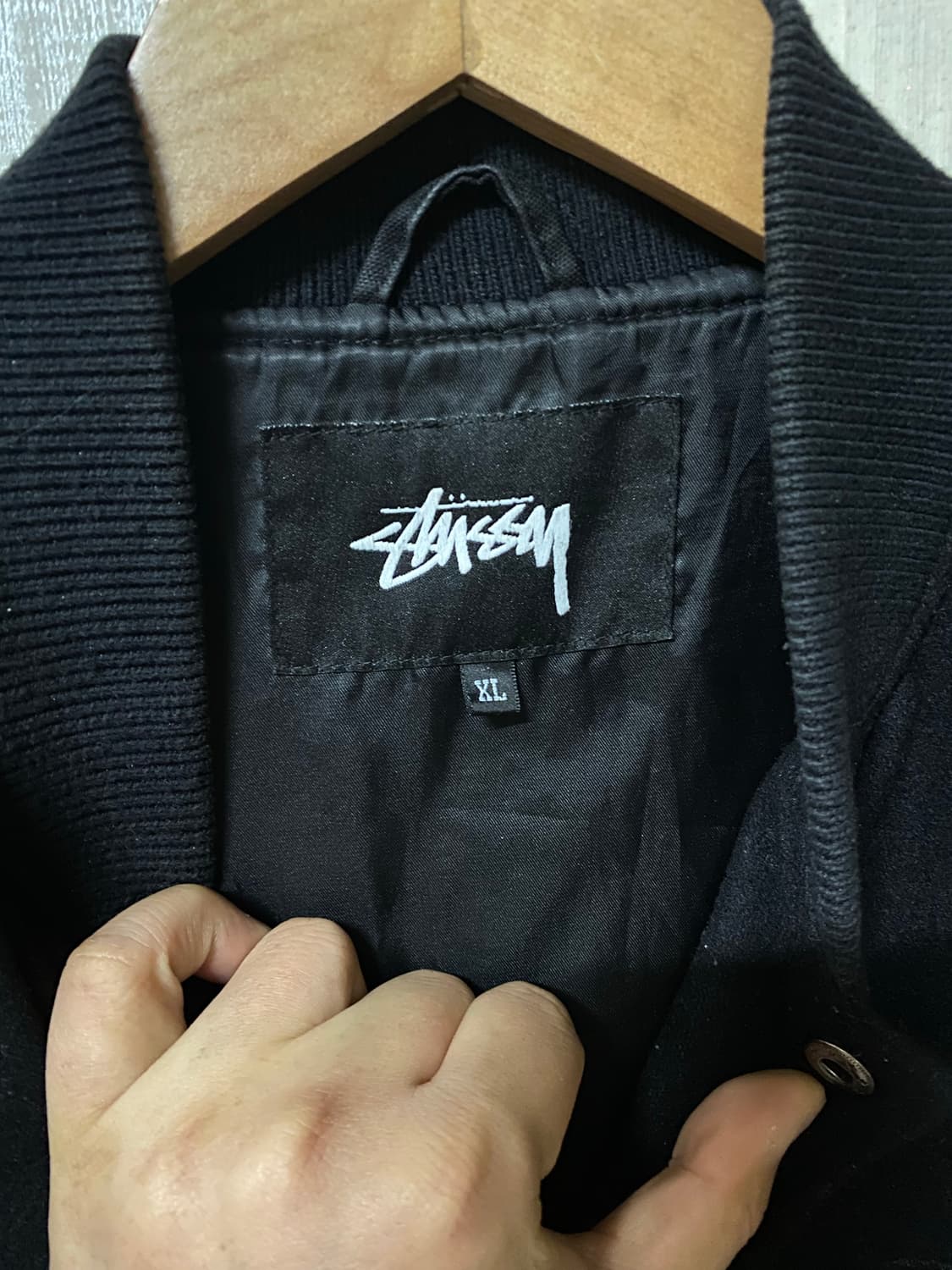 스투시 X CDG 꼼데가르송 바시티 자켓 XL 상품이미지5