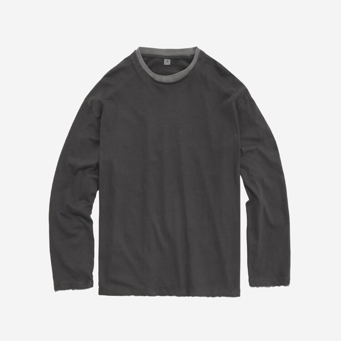 (3) 폴리테루 레이어드 롱슬리브 차콜 그레이 상품이미지4