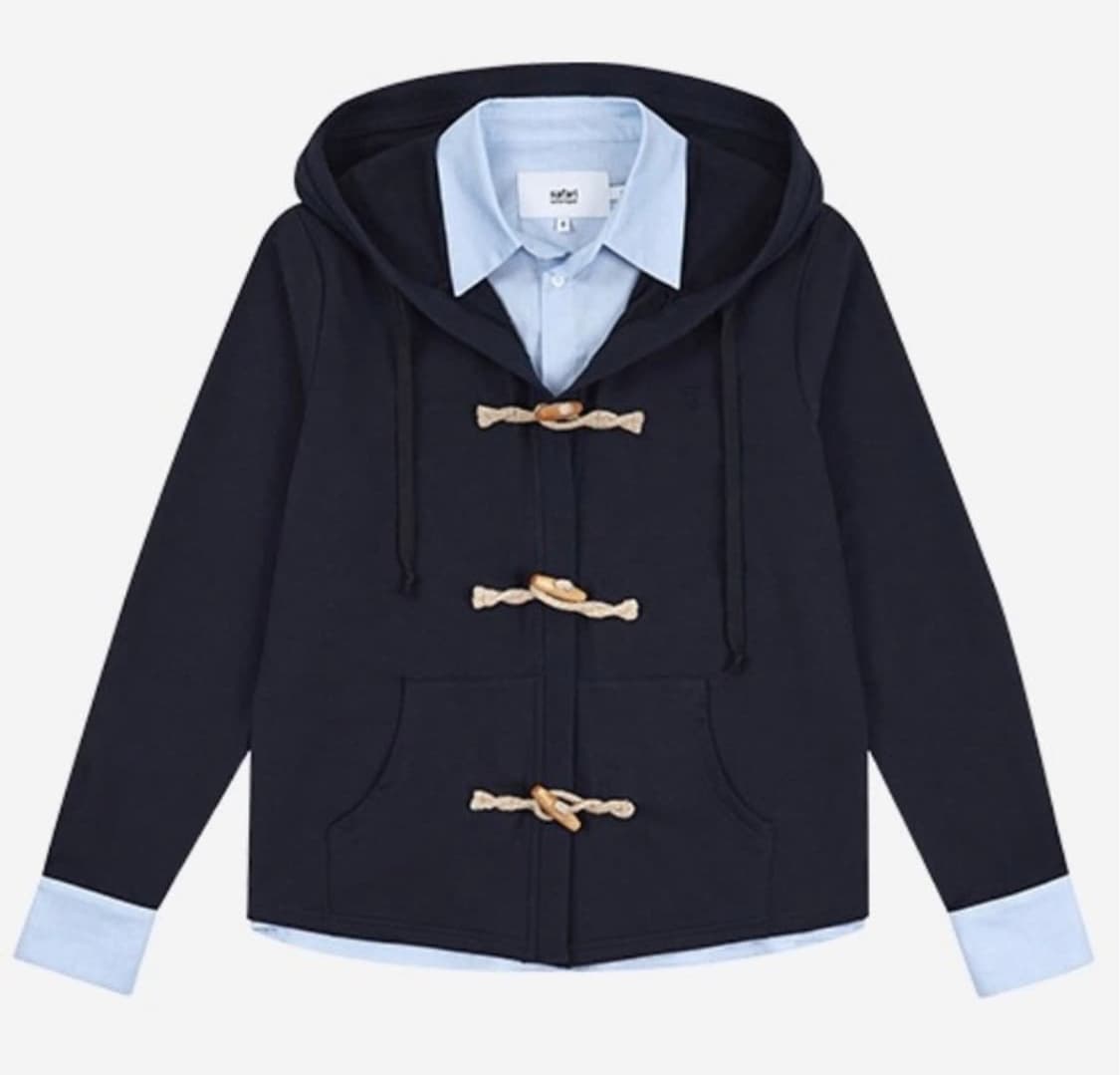 사파리스팟 (safarispot) 스쿨 셔츠 더플 후드집업 상품이미지1