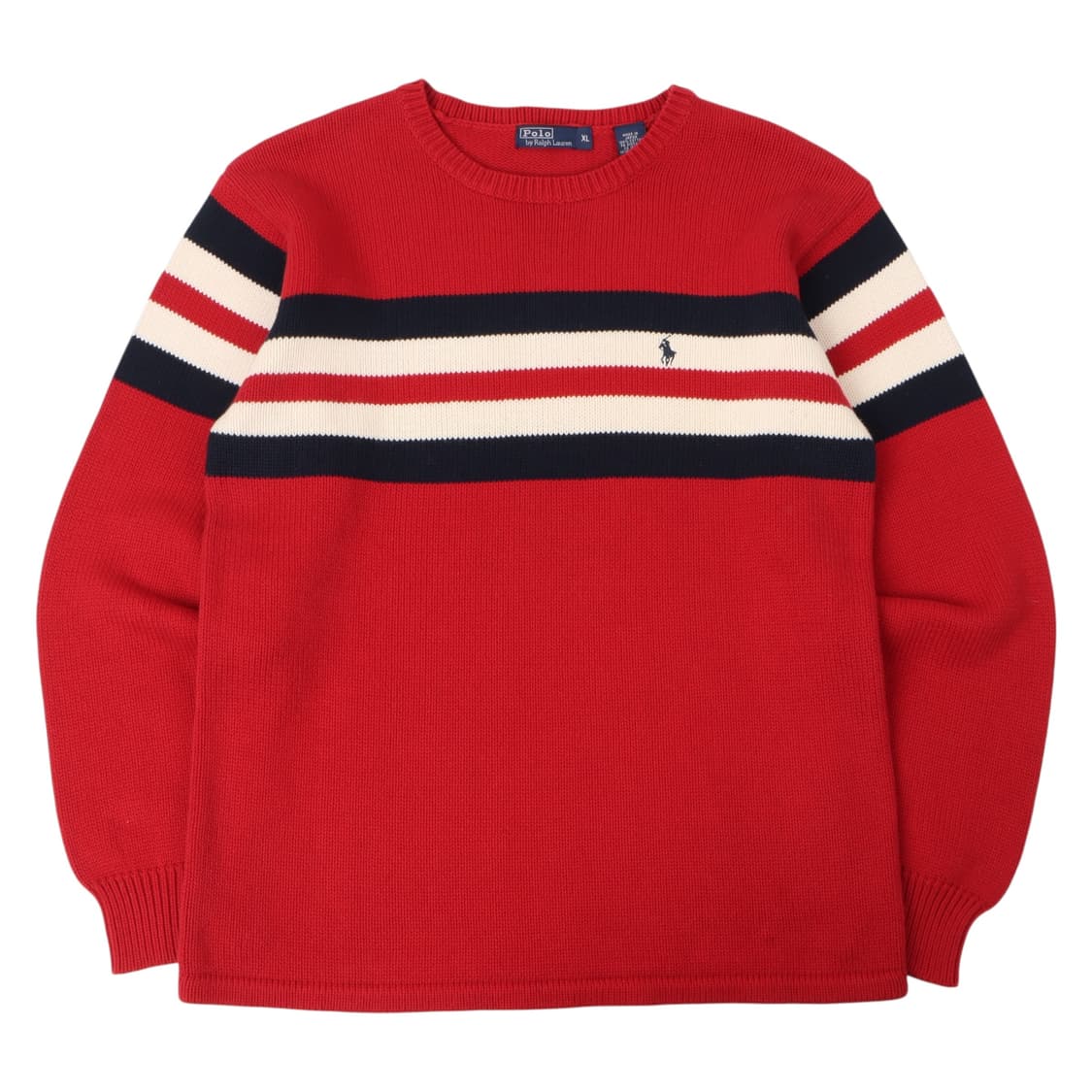 폴로 랄프로렌 레드 스트라이프 니트 상품이미지1