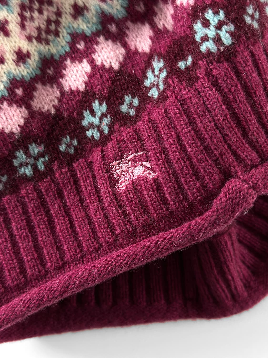 빈티지 버버리 런던 페어 아일 니트 비니 상품이미지5