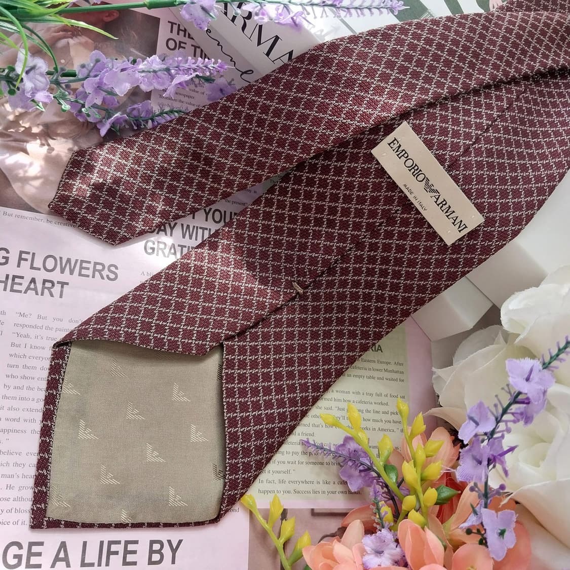 엠포리오 아르마니 실크&울 다이아 넥타이 9.9cm A+등급 K1140
 상품이미지4