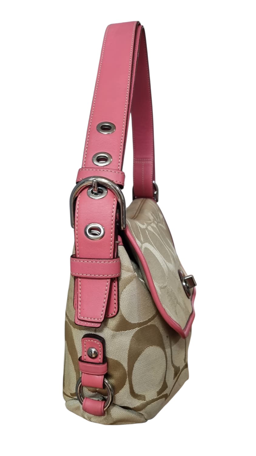 코치 시그니처 숄더백 베이지 핑크 히메 갸루 y2k 올드코치 빈티지코치 상품이미지3