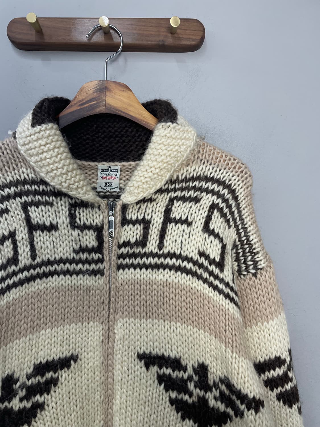 빈티지 울 코위찬 니트 집업 H2199 상품이미지3