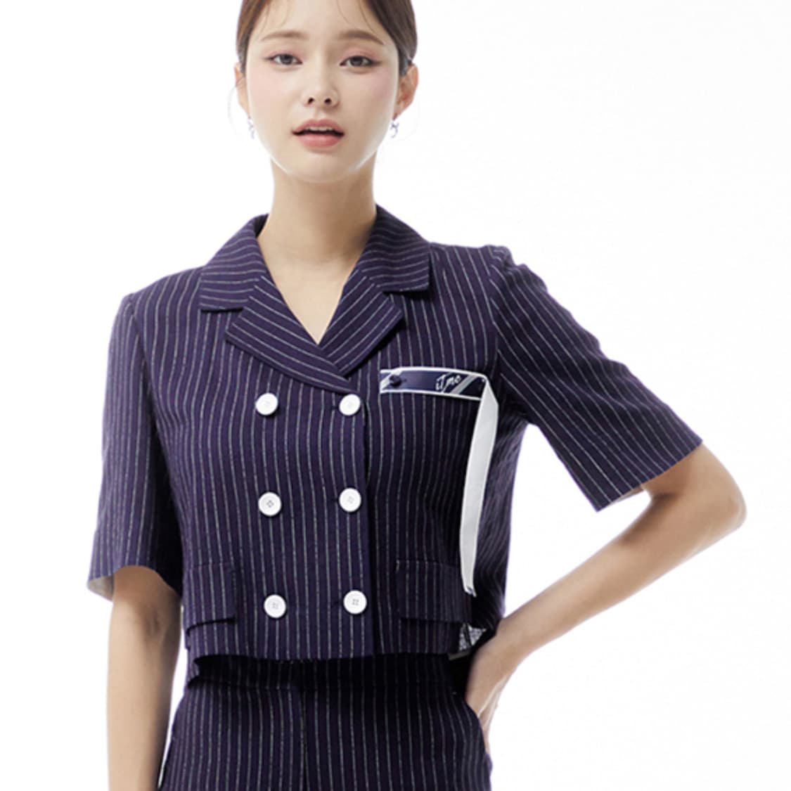 잇미샤(it michaa) 레터링포인트 린넨자켓 55-66 새상품 상품이미지1