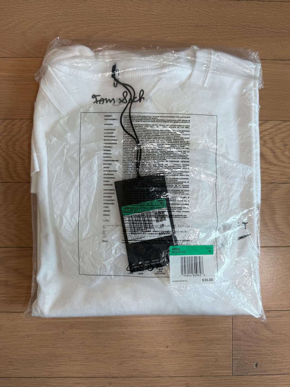 [XL] 나이키 x 톰삭스 나이키크래프트 스튜디오 반팔티셔츠 흰색 상품이미지3