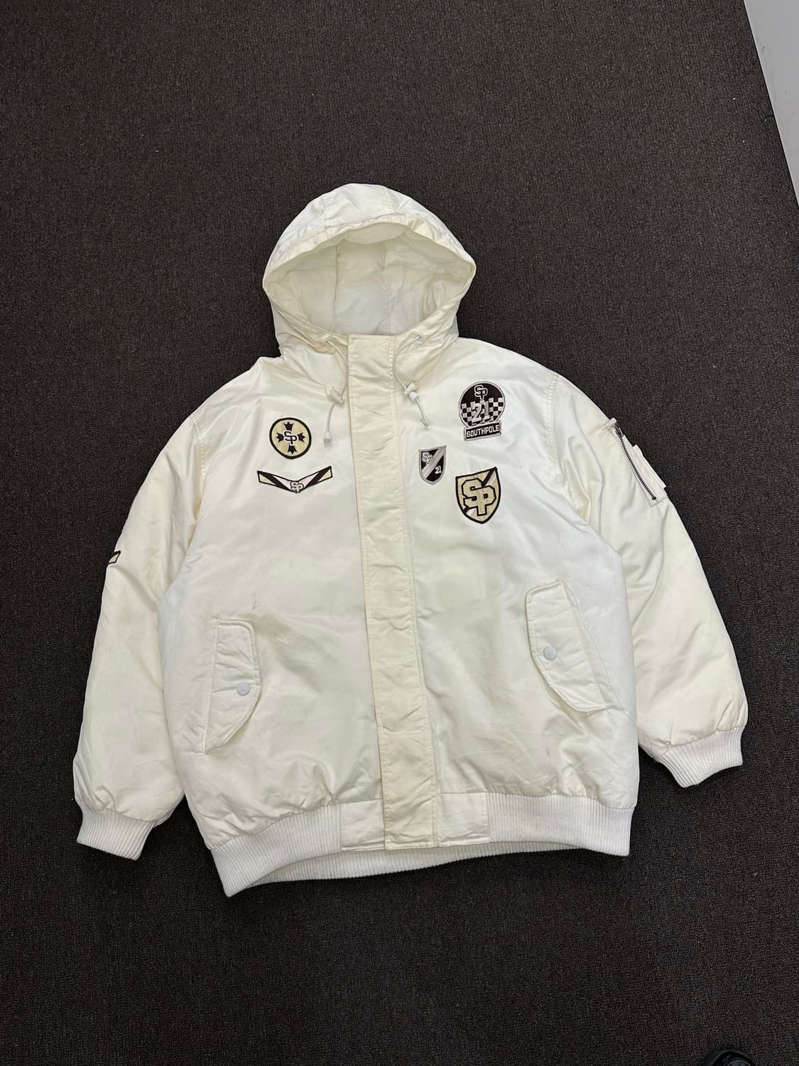 XL)사우스폴 화이트 멀티 패치 스키 점퍼 상품이미지1
