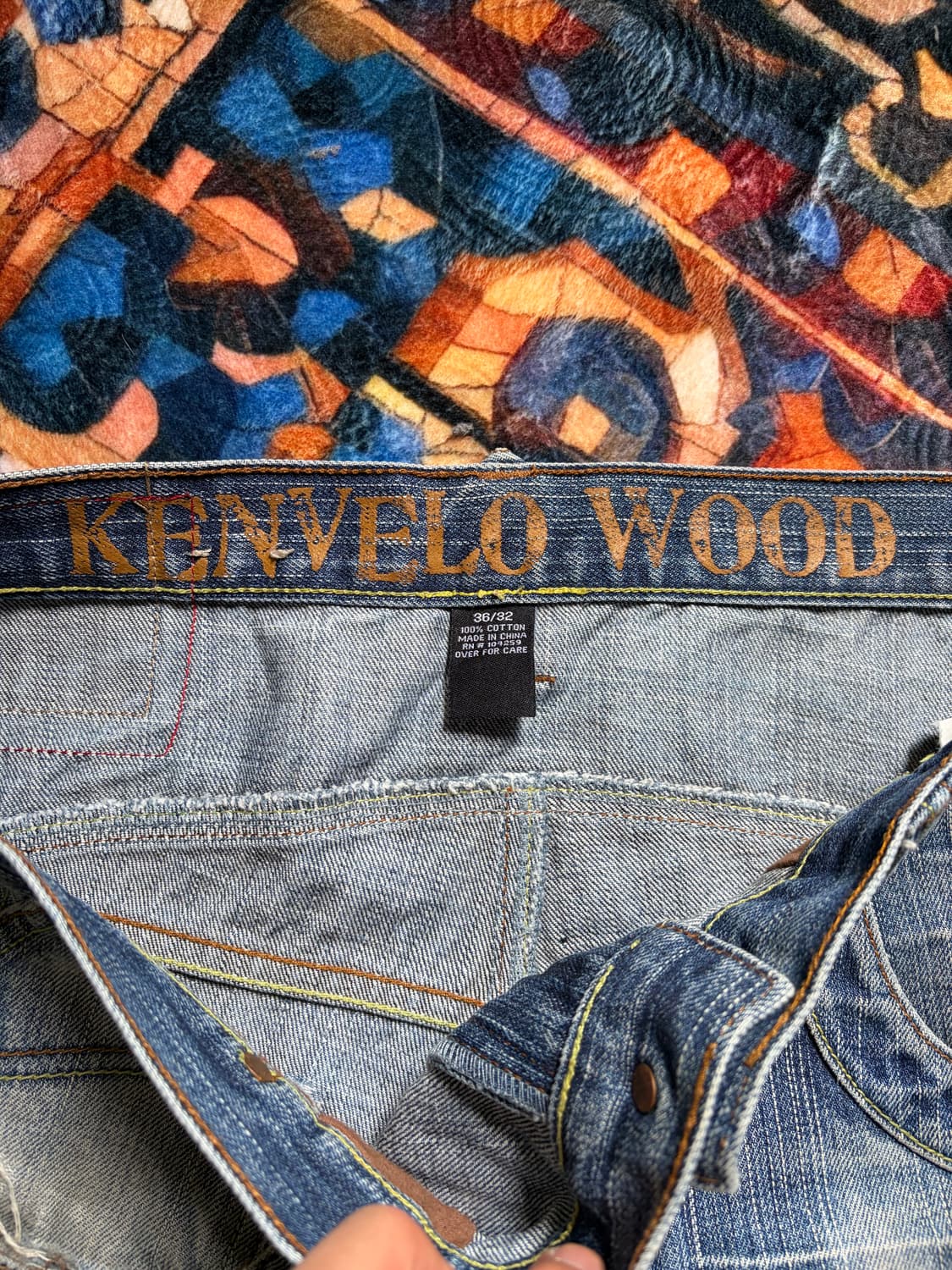 a244) 36 빈티지 워싱 데님팬츠 상품이미지8