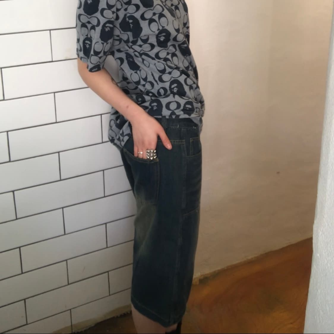 COACH x BAPE 콜라보레이션 로고 티셔츠 / L 사이즈 상품이미지6