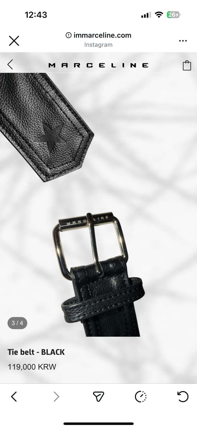 MARCELINE Tie Belt Black 상품이미지5