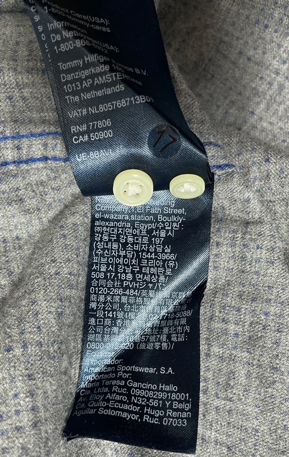 타미힐피거 체크셔츠 상품이미지9