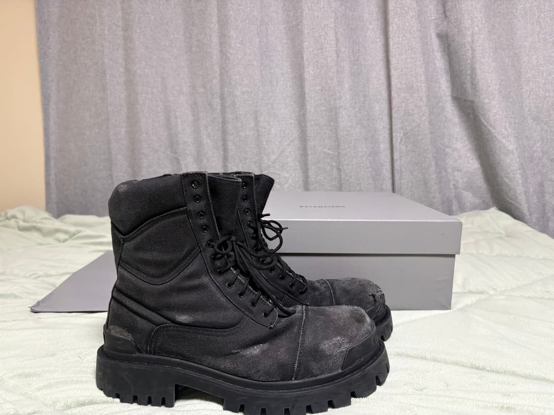 발렌시아가 스트라이크 부츠 풀박 45 블랙 상품이미지1