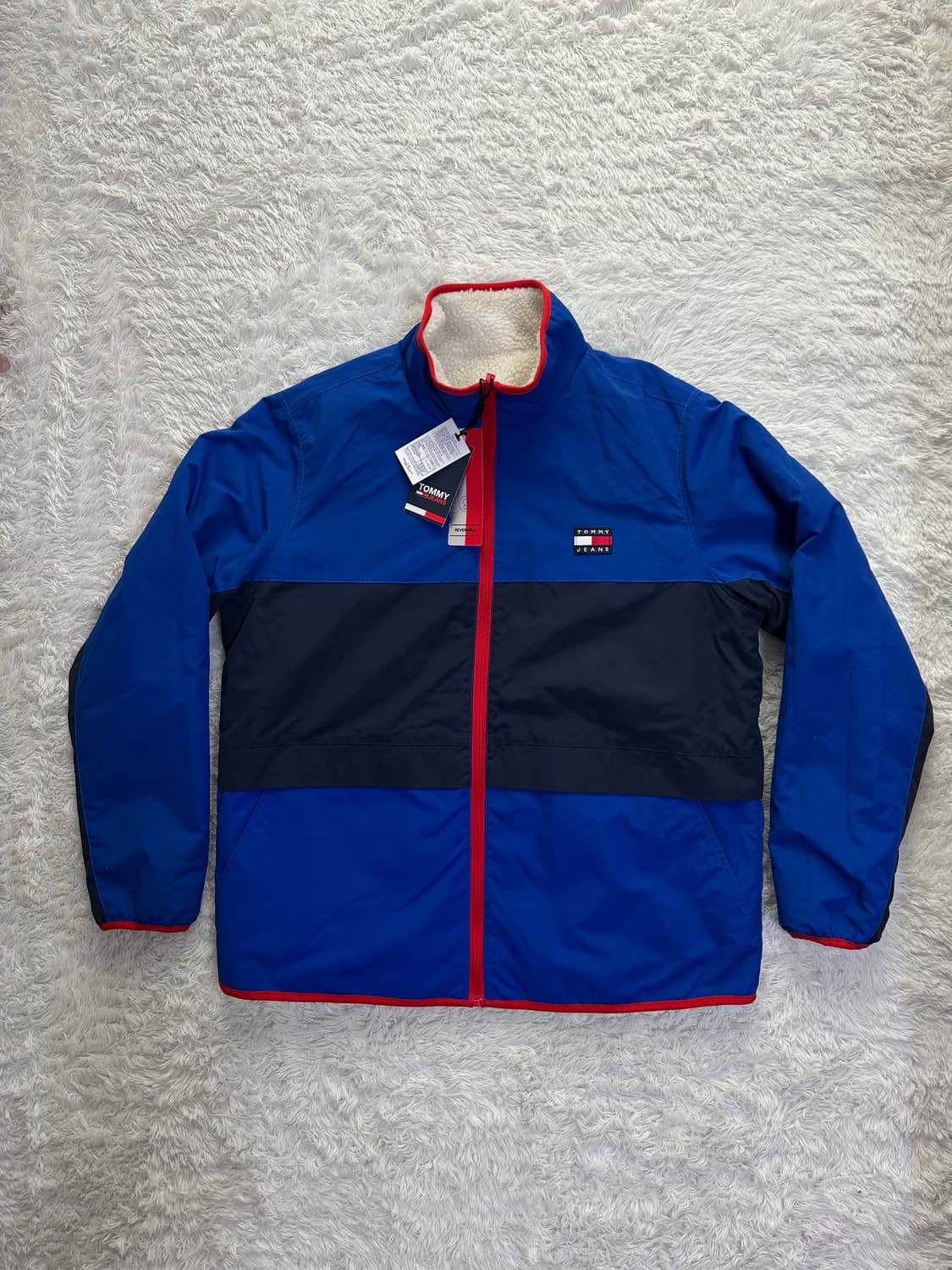 타미진스 양털/컬러블록 리버시블 자켓 XL 105/110 상품이미지1