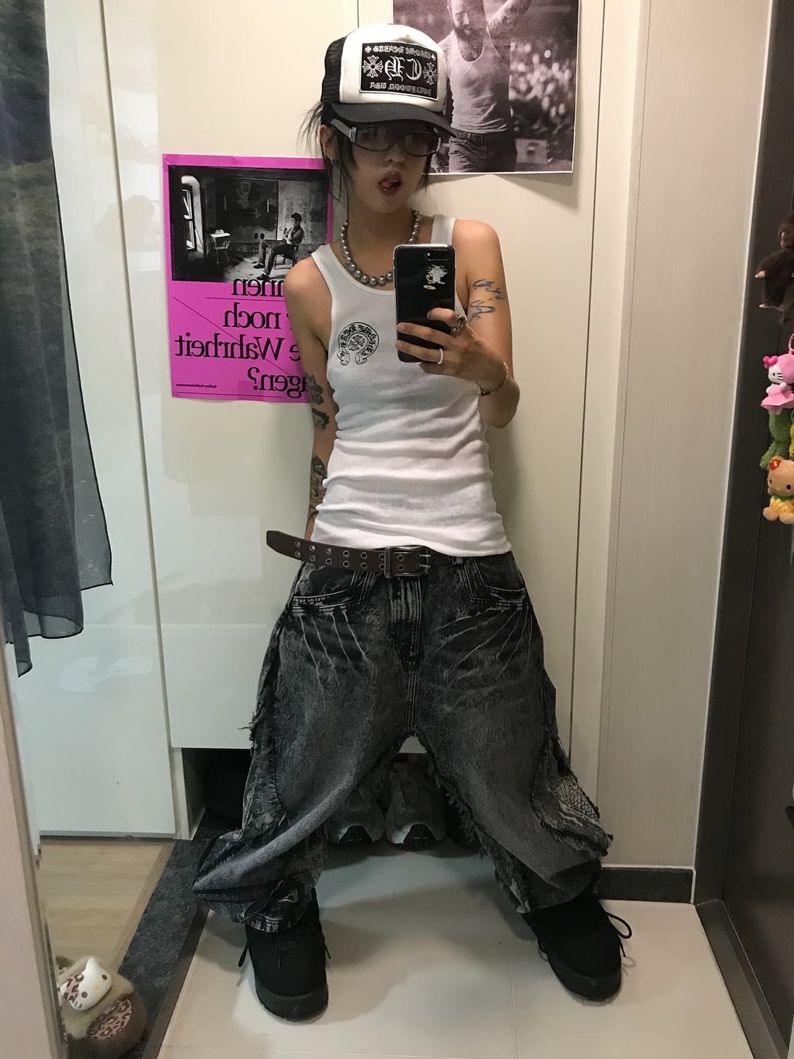 < Chrome Hearts Horseshoe Tank Top White 상품이미지3