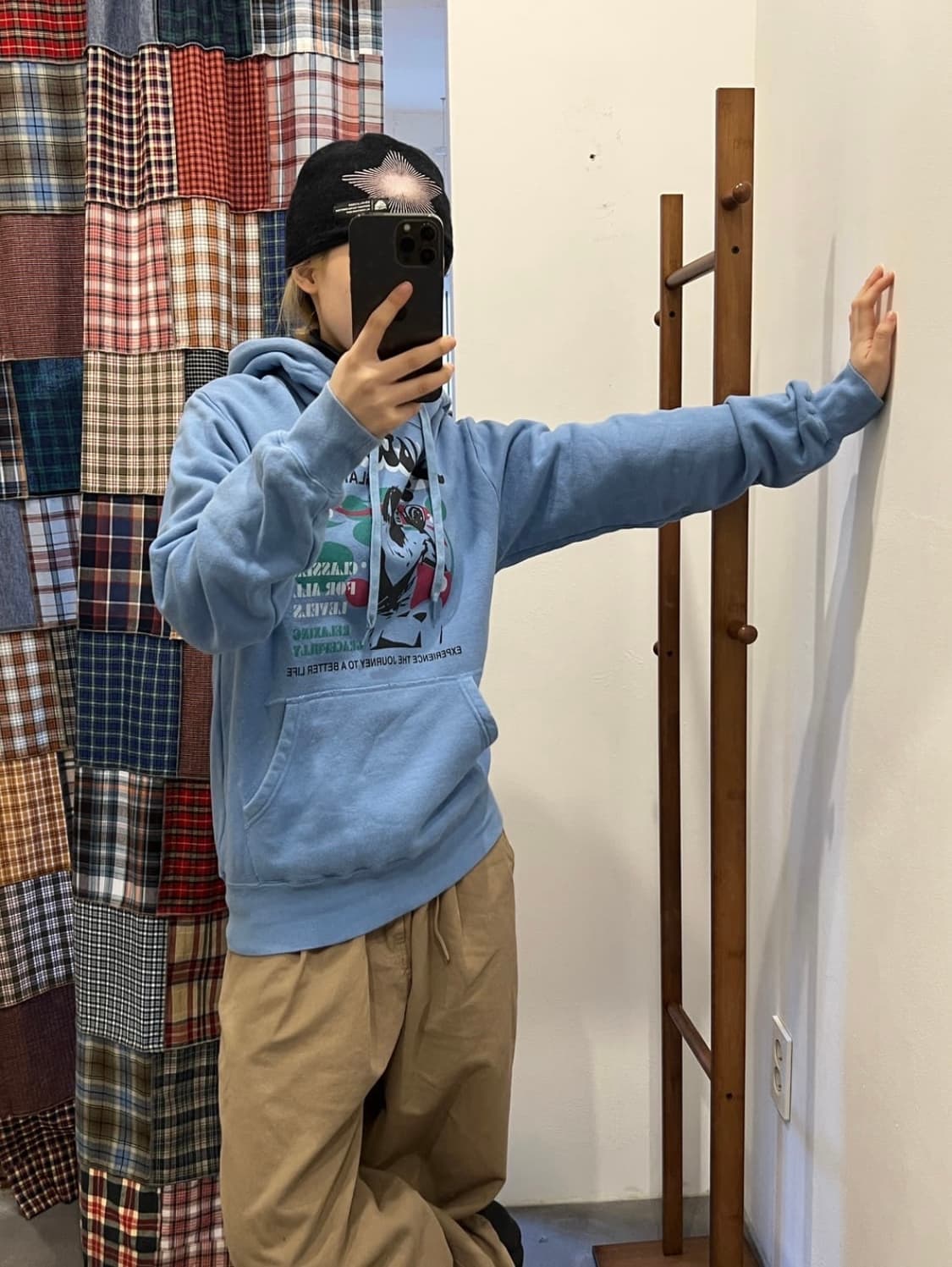 히스테릭글래머 히스걸 스카이블루 후드티 상품이미지2