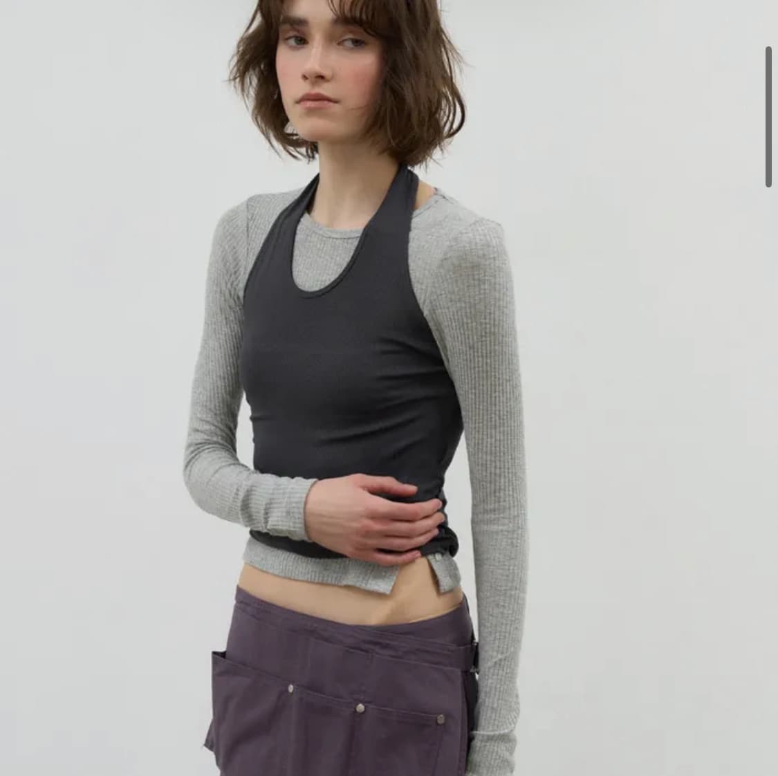 foeto all round halter sleeveless 차콜 상품이미지3