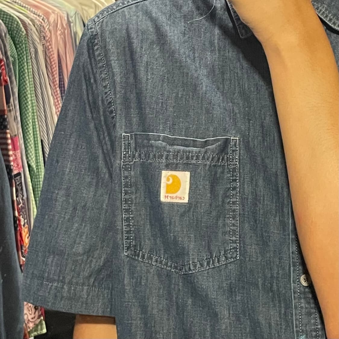 [IM] carhartt 칼하트 진청 데님 반팔셔츠 상품이미지6
