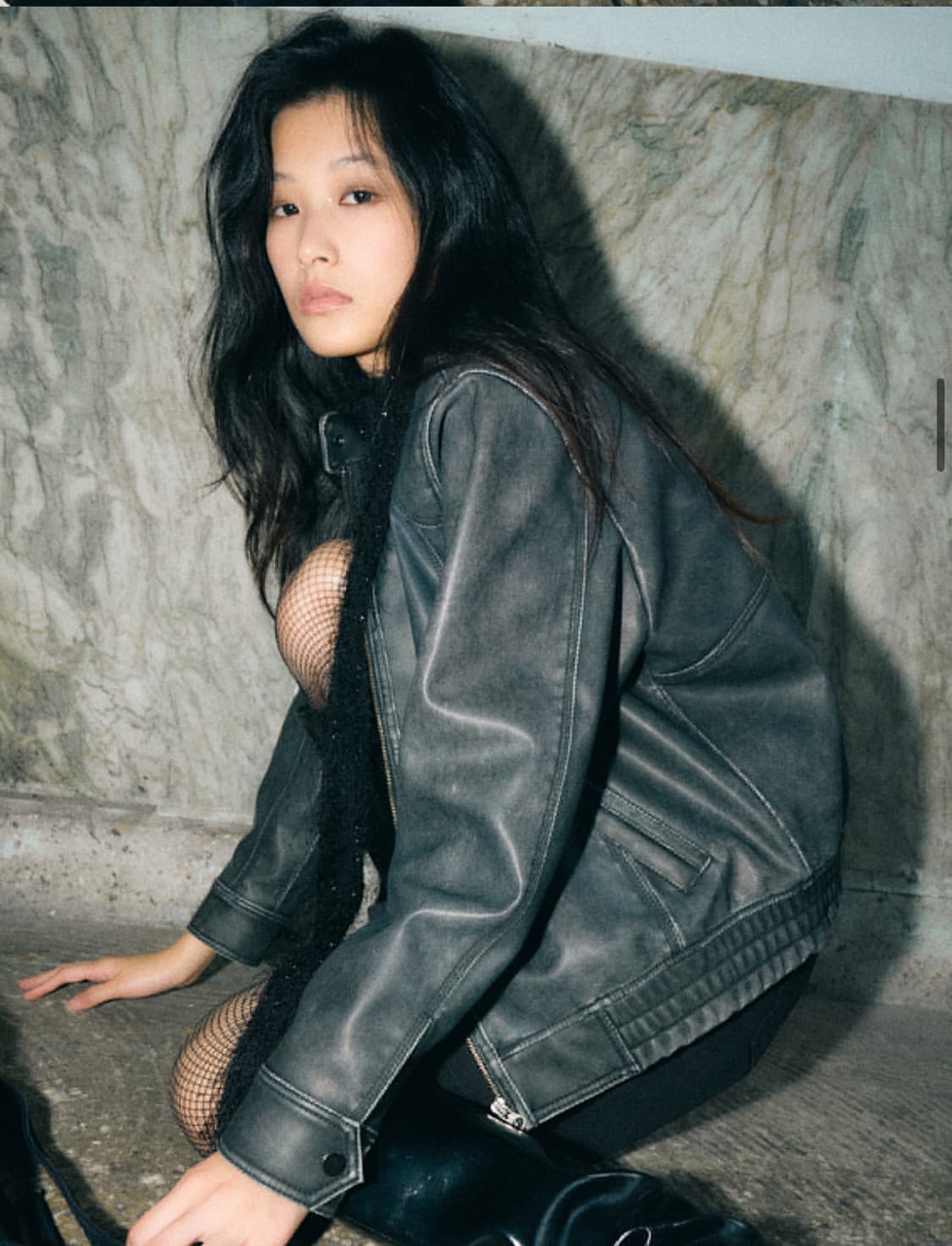 헬레네파리스 워시드 레더 블루종 상품이미지1