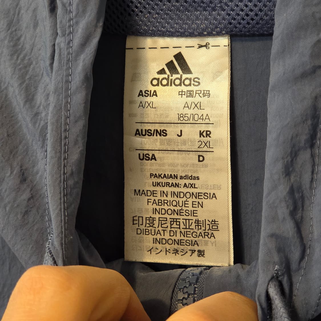 아디다스 블루 아노락 바람막이 후드 상품이미지9