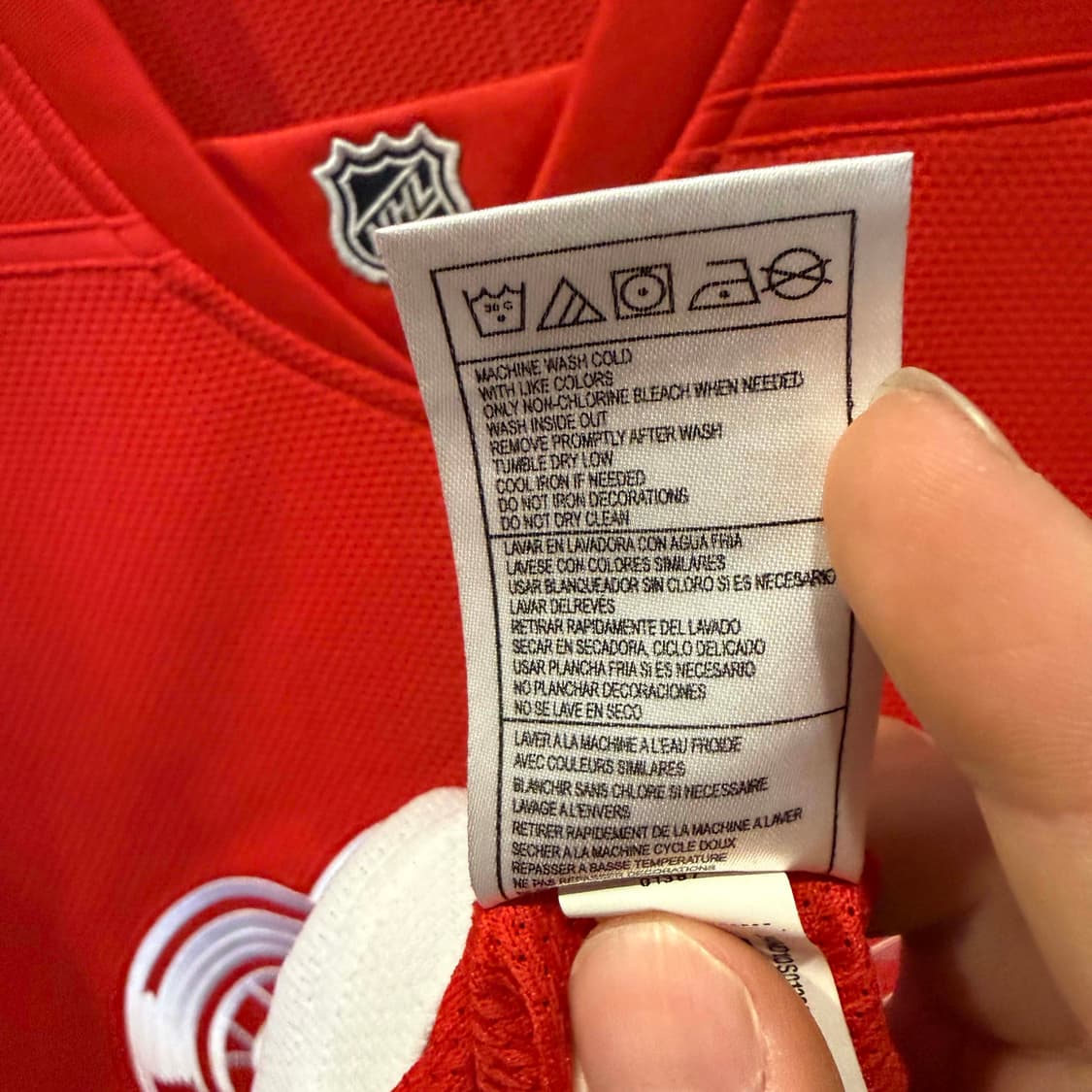 리복 디트로이트 윙 레드 우먼스 하키져지 상품이미지4