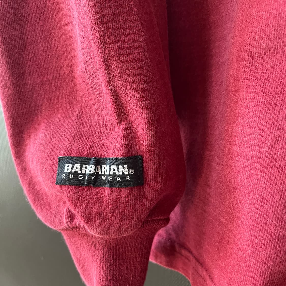 S) 90s 바바리안 Made in Canada 럭비 셔츠 레드  상품이미지5