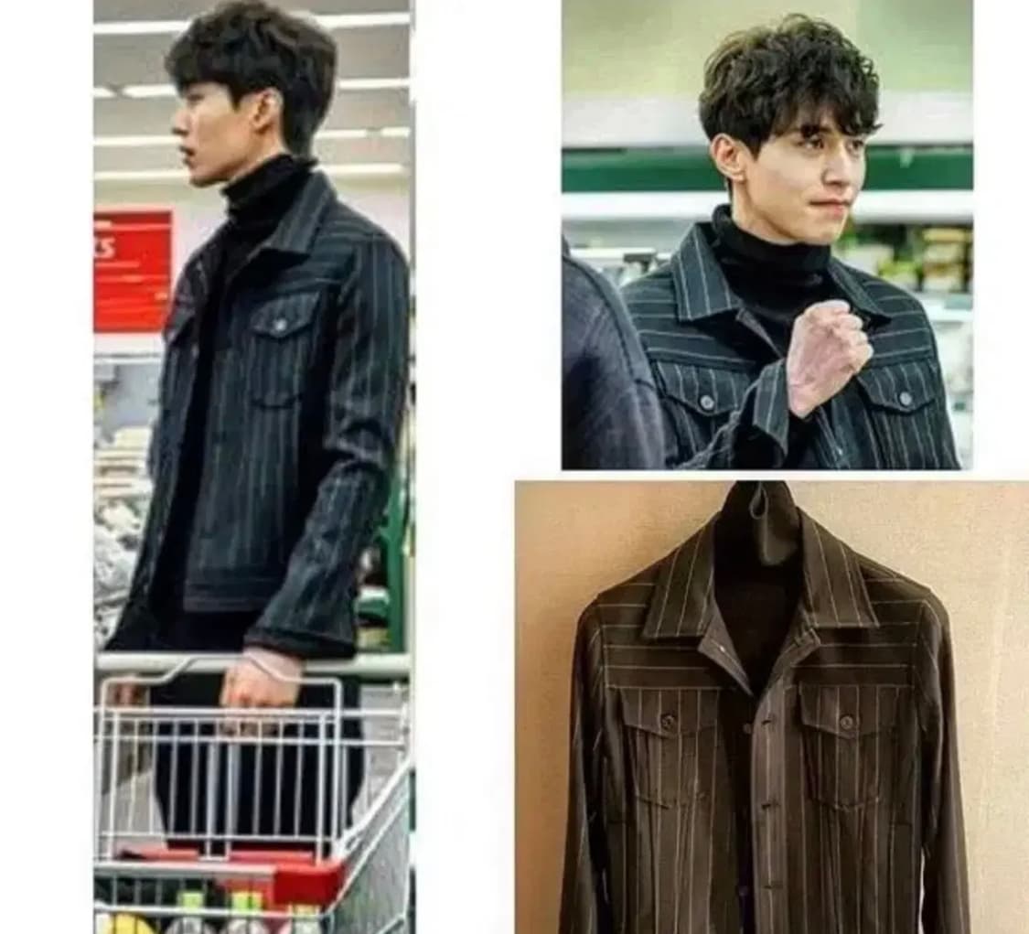 준지 핀 스트라이프 울 트러커 46 상품이미지2