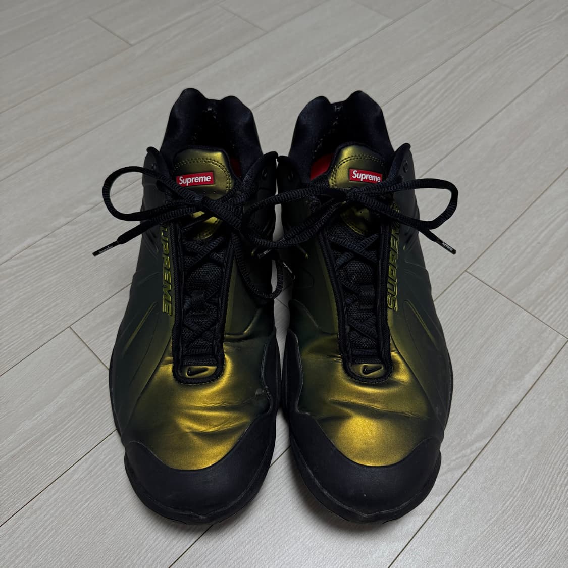 나이키 x 슈프림 에어 줌 코트포짓 SP 메탈릭 골드 블랙 300사이즈 상품이미지3