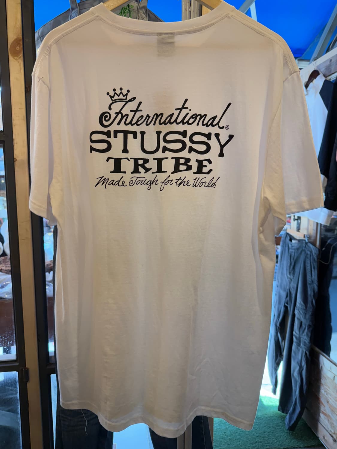 스투시 트라이브 스택 화이트 반팔 티셔츠  상품이미지3