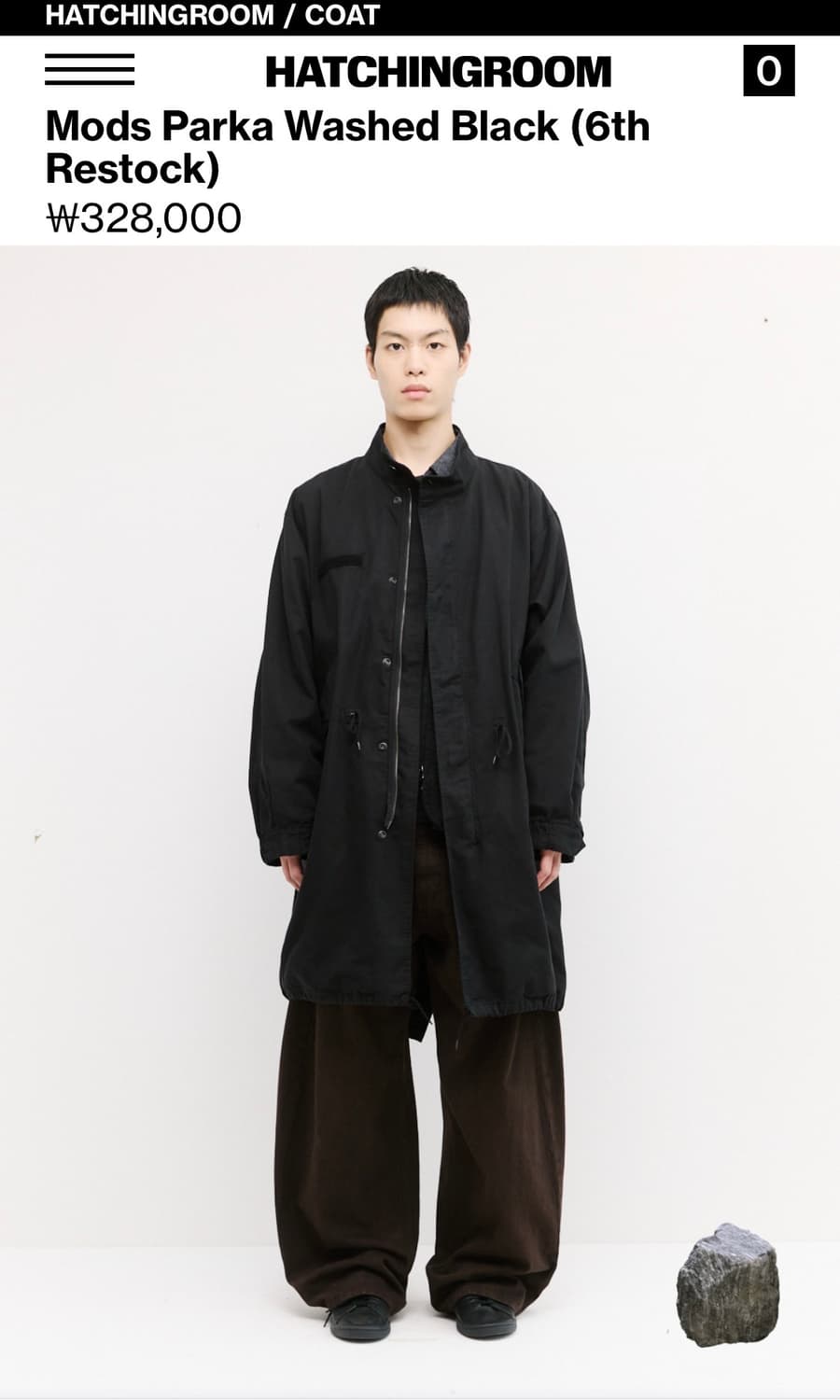 [M사이즈] 해칭룸 모즈 파카 워시드 블랙 (5차 리스탁 제품) 상품이미지3