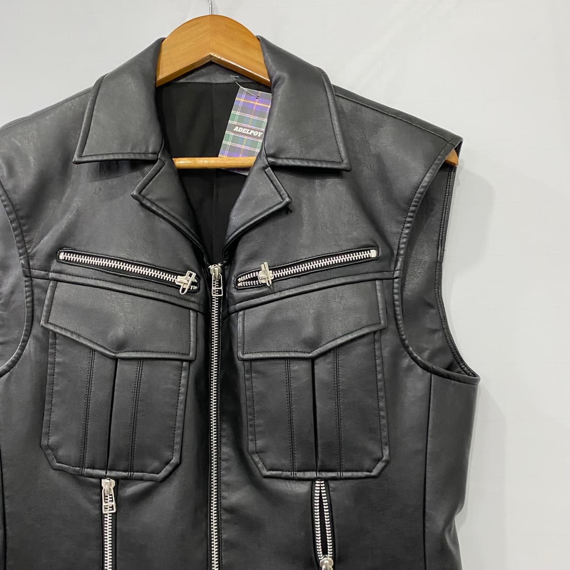 빈티지 레더 베스트(XS) 상품이미지3