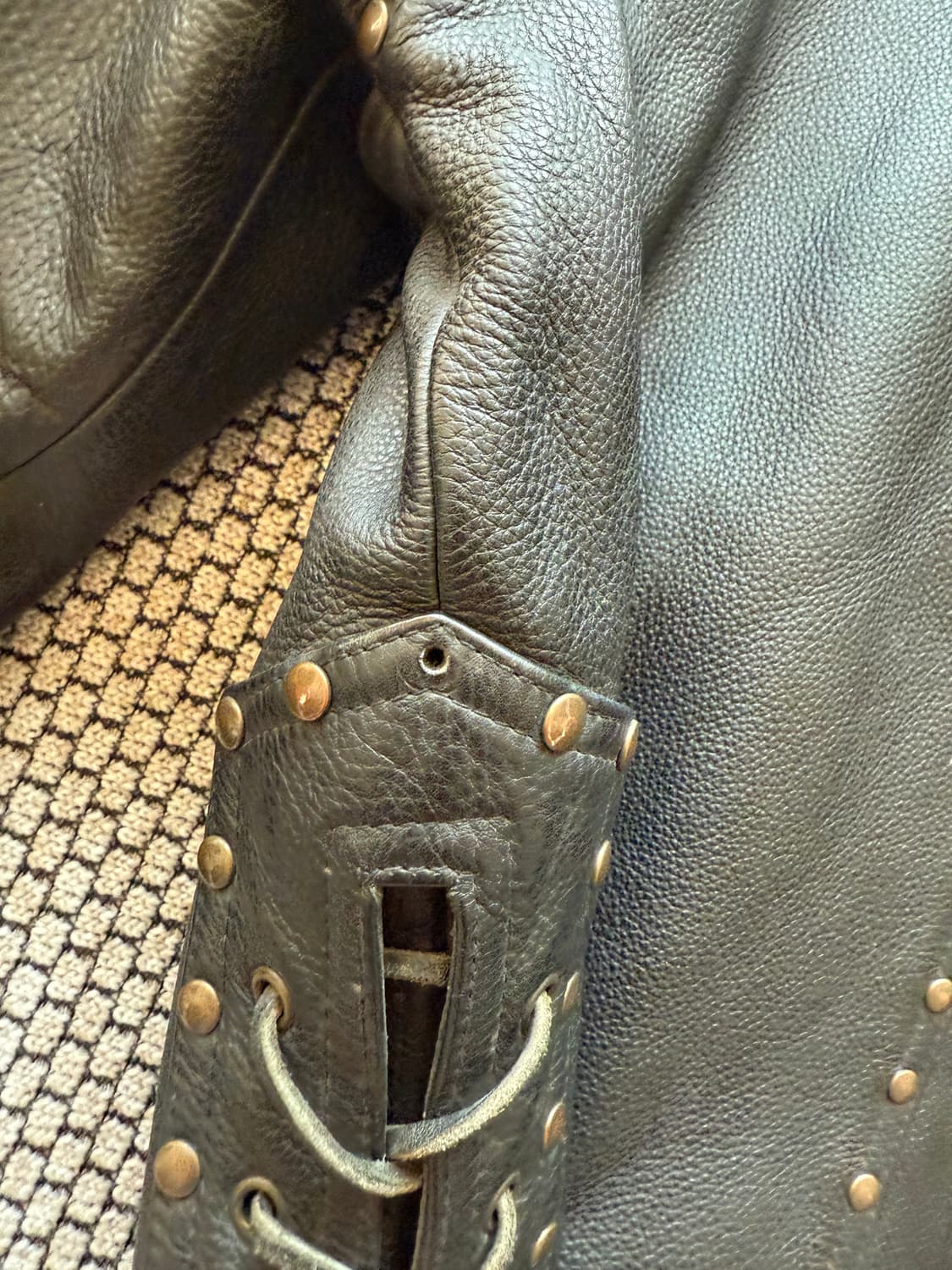 90s 생로랑 레더자켓 상품이미지8